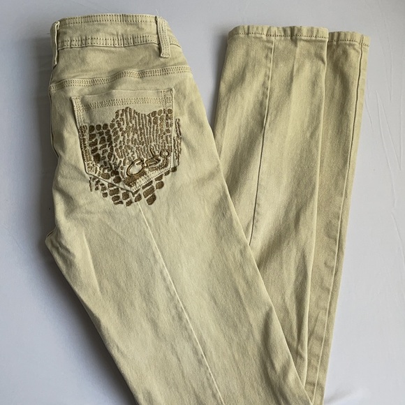 Skinny Cream Coloured Custo Pants Studded - Picture 2 of 9